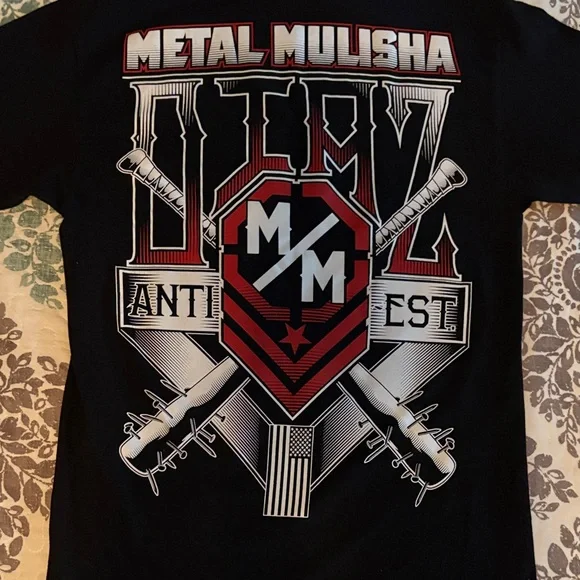 Nick Diaz Metal Mulisha Black/Red Graphic Worldwide Domination T-Shirt SZ Medium - Picture 3 of 4